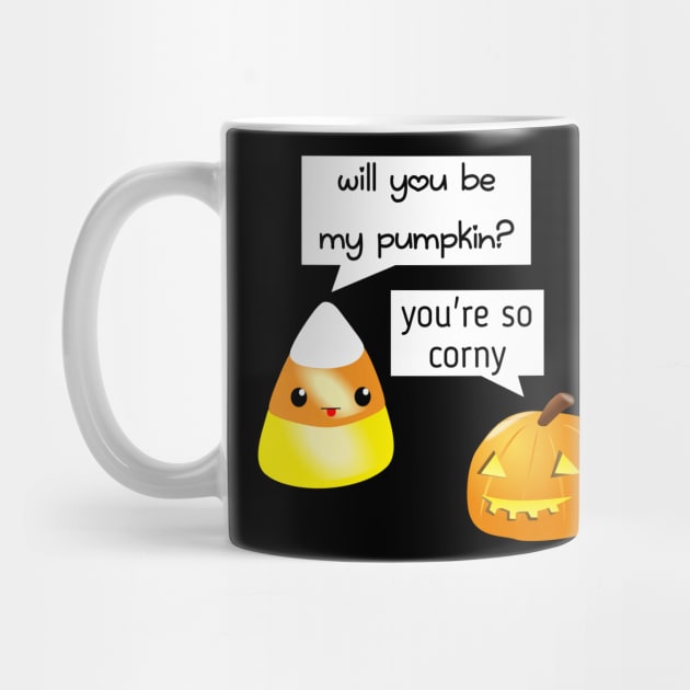 Funny Candy Corn Pumpkin Pun TShirt Punny Halloween Shirt by AmbersDesignsCo